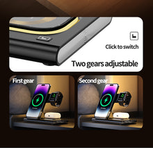 Load image into Gallery viewer, NEXiLUX 4 in 1 Magnetic Flat Foldable Wireless Charging Station with a Night Light NXL-95280 - Black