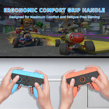 Load image into Gallery viewer, NEXILUX 2in1 Controller Grip and Wrist Strap Compatible with Nintendo Joy-Con 2 Blue Orange