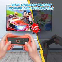 Load image into Gallery viewer, NEXILUX Controller Grip Compatible with Nintendo Joy-Con 2 Blue Orange