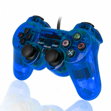 Load image into Gallery viewer, PS2 Controller Compatible with Sony Playstation 2 & Ps1 / Psone, Clear Blue