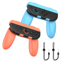 Load image into Gallery viewer, NEXILUX 2in1 Controller Grip and Wrist Strap Compatible with Nintendo Joy-Con 2 Blue Orange