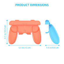 Load image into Gallery viewer, NEXILUX 2in1 Controller Grip and Wrist Strap Compatible with Nintendo Joy-Con 2 Blue Orange