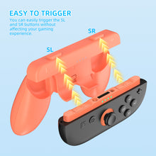 Load image into Gallery viewer, NEXILUX 2in1 Controller Grip and Wrist Strap Compatible with Nintendo Joy-Con 2 Blue Orange