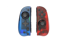 Load image into Gallery viewer, NEXiLUX Motion Controllers pair with a USB Type-C Charging Cable & Joy-Con Alternative compatible with Nintendo Switch - Clear Blue Red