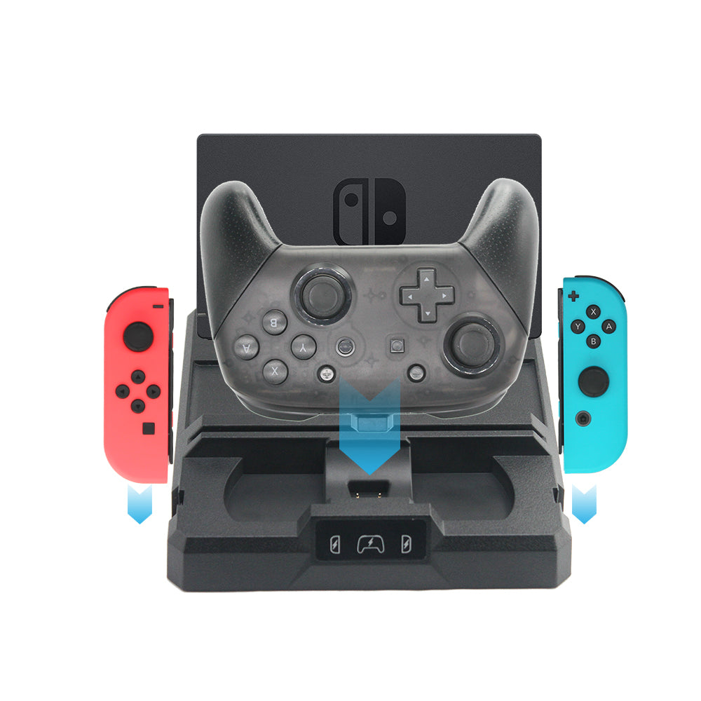 NEXILUX Game Storage and Controller Charging Stand compatible with Switch