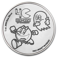 Load image into Gallery viewer, 2020 Niue 1 oz silver $2 PAC-MAN 40th Anniversary in TEP w/card art - NEW
