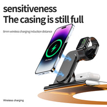 Load image into Gallery viewer, NEXiLUX 4 in 1 Magnetic Flat Foldable Wireless Charging Station with a Night Light NXL-95280 - Black
