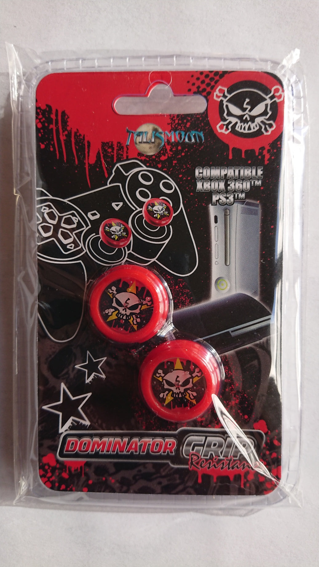 TALISMOON Dominator Grip Resistance Thumb Sticks, 2-pack Compatible with PS3 & XBOX 360