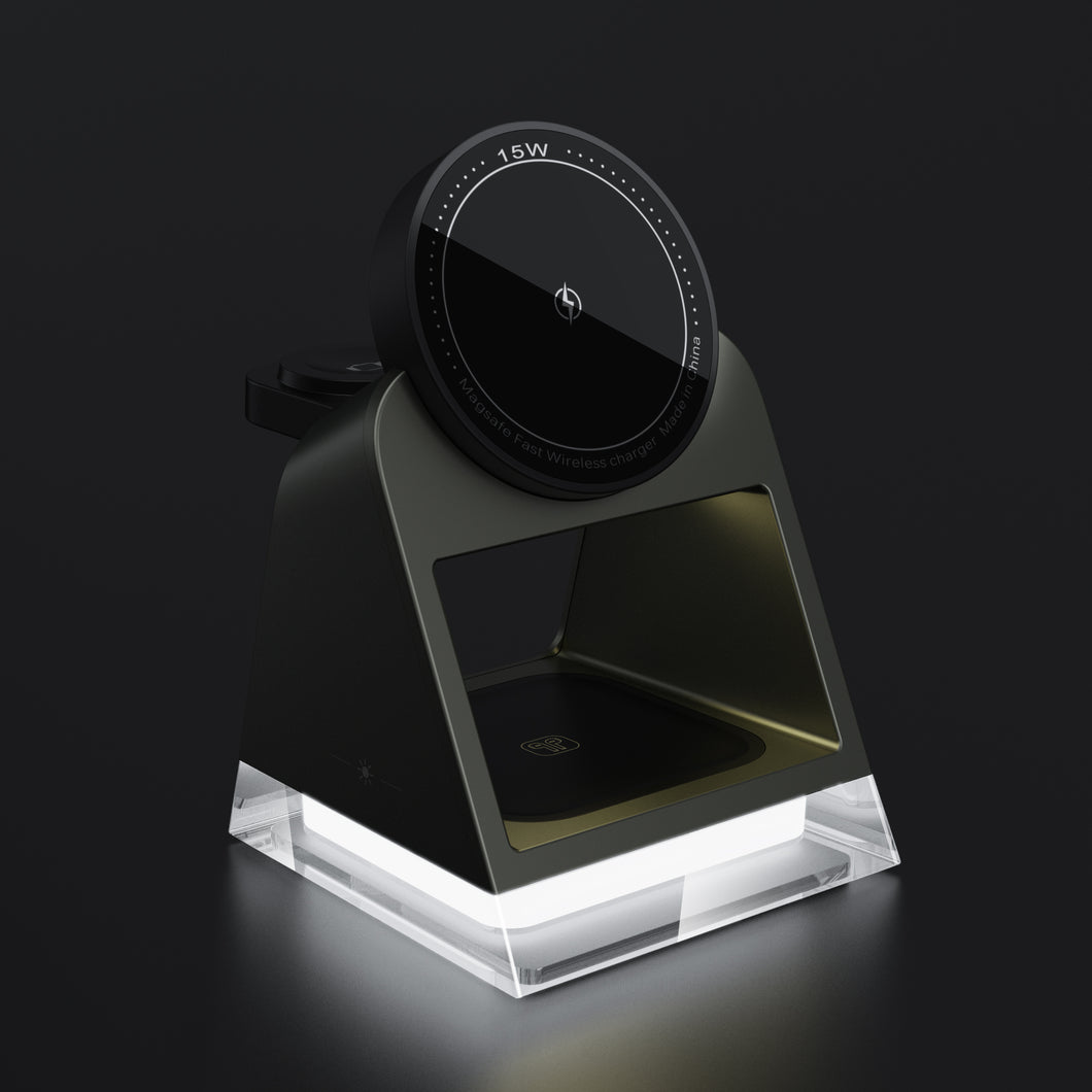 NEXILUX 4 IN 1 Compact Desktop Charger compatible with iPhone with RGB Night Light NXL-95281