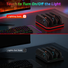 Load image into Gallery viewer, NEXiLUX RGB Quad Charging Dock compatible with Nintendo Joy-Con 2 NXL-95296 BLACK
