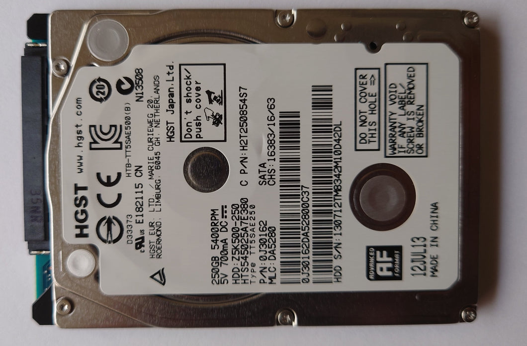 TOTALCONSOLE 2.5 Inch 250GB SATA HDD OEM HITACHI - Z5K500-250 0J30162 DA5280 Cmpatible with Laptops, PS3 Slim