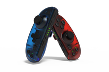 Load image into Gallery viewer, NEXiLUX Motion Controllers pair with a USB Type-C Charging Cable &amp; Joy-Con Alternative compatible with Nintendo Switch - Clear Blue Red
